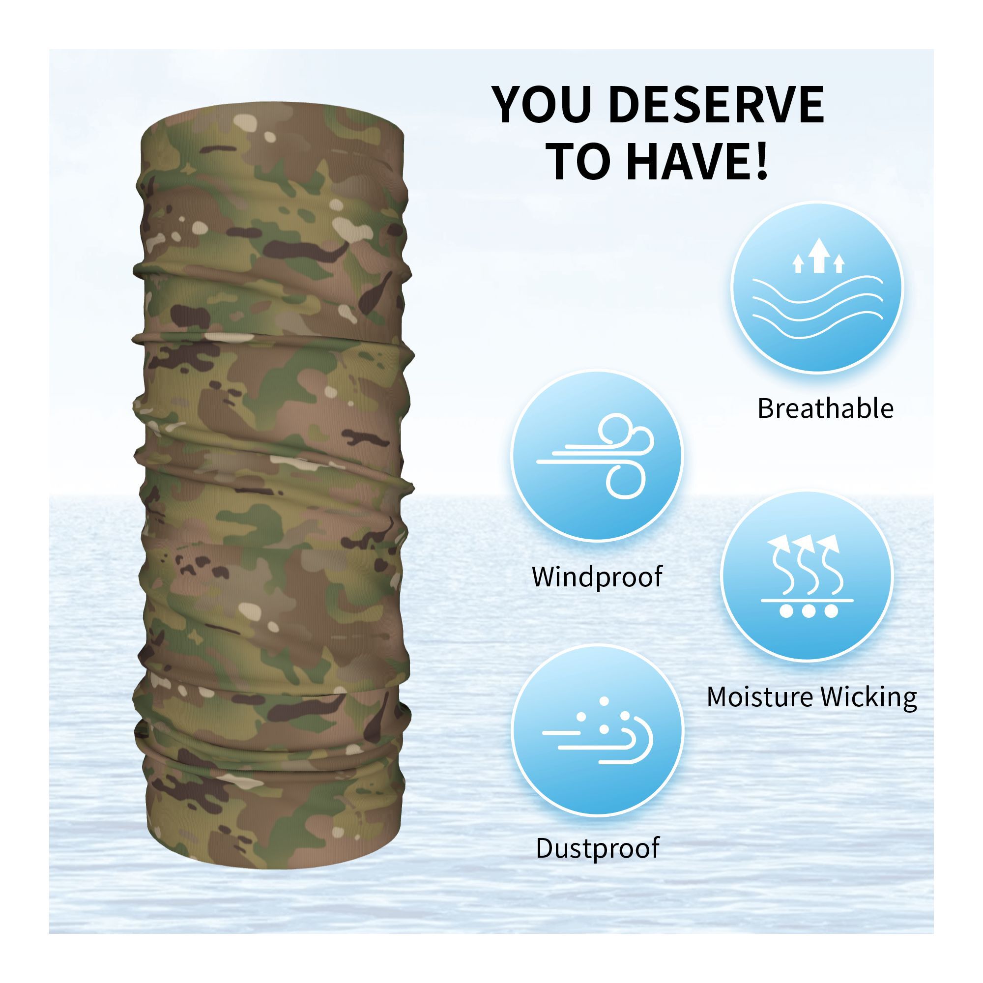 Özel Askeri Kamuflaj Desen Ban - Neck Gaiter Face Cover incelemesi ve fiyatı
