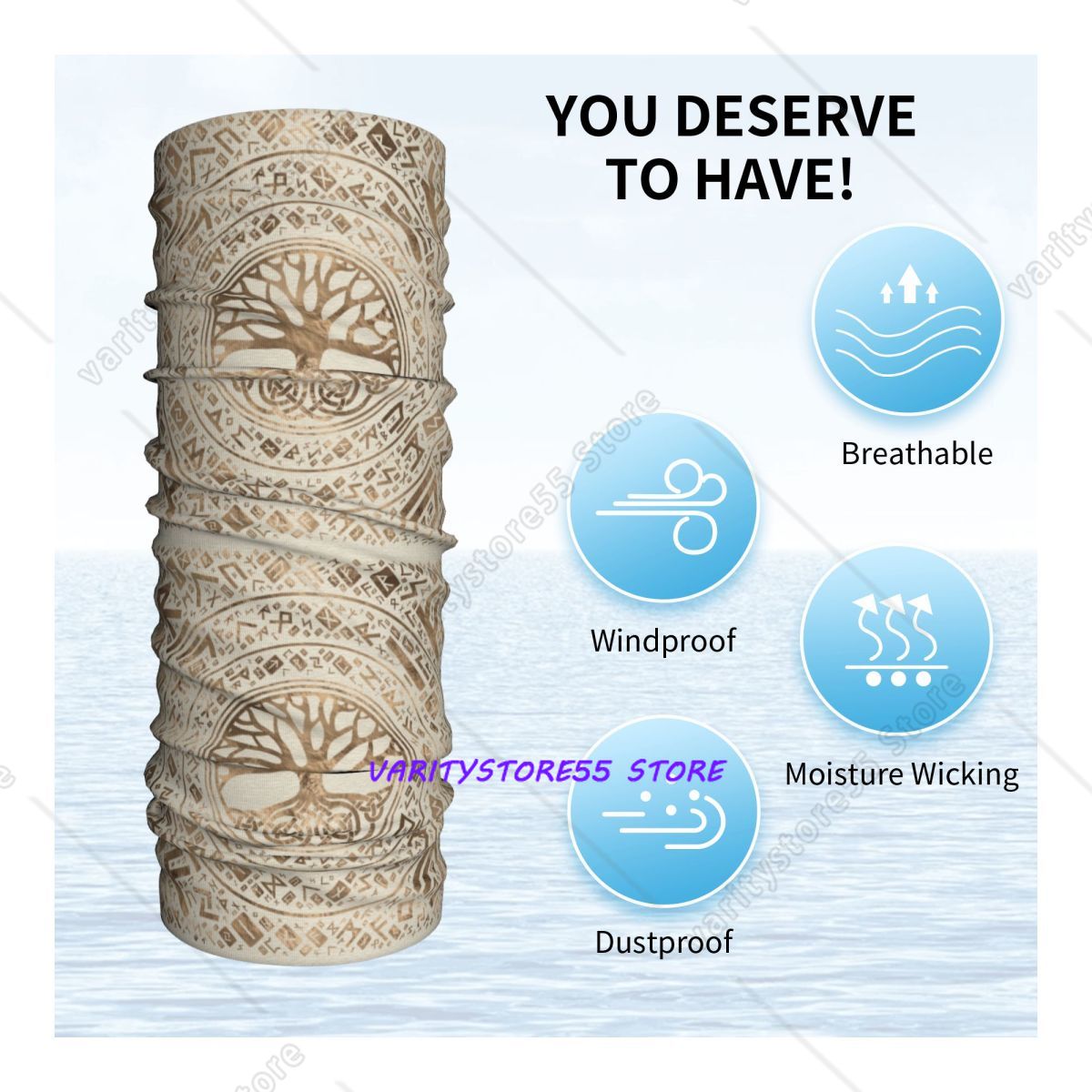 Özel Hayat Ağacı Viking Yggdra - Neck Gaiter Face Cover incelemesi ve fiyatı